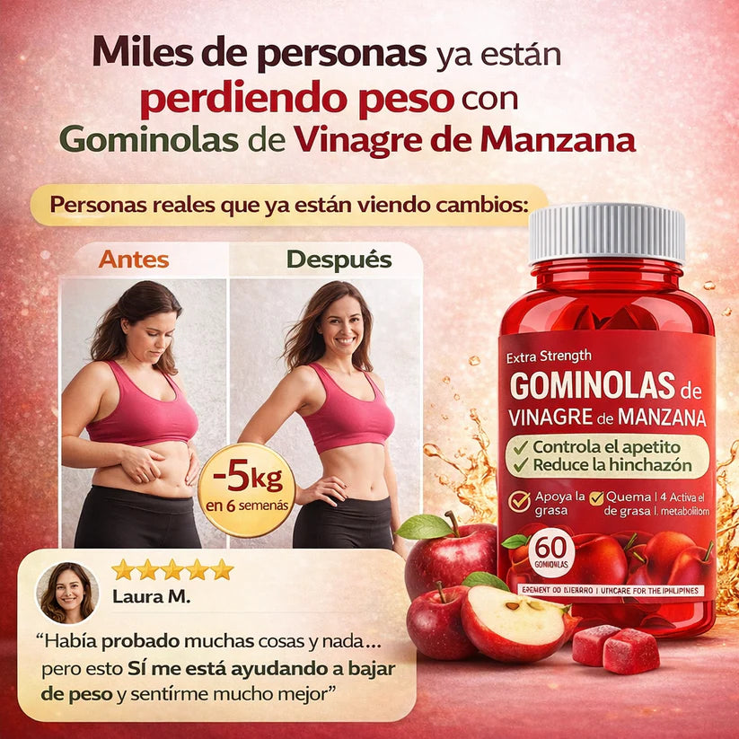 Gominolas de vinagre de Manzana - DESHINCHA TU BARRIGA Y CONTROLA EL APETITO