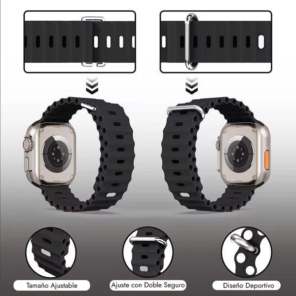 Smartwatch Ultra Pro - con 2 correas ( negro + blanco )