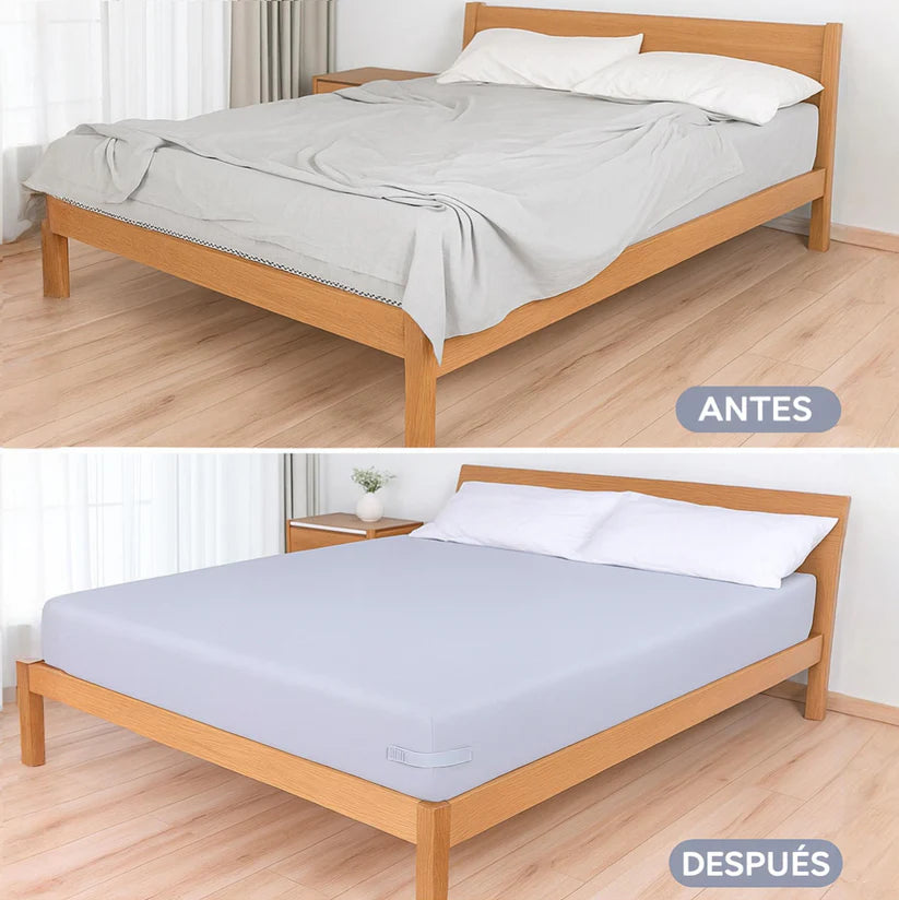 Soporte para sábanas con tiras de bloqueo 4pcs - DreamHold™ + 1 Almohada Ergonómica de REGALO
