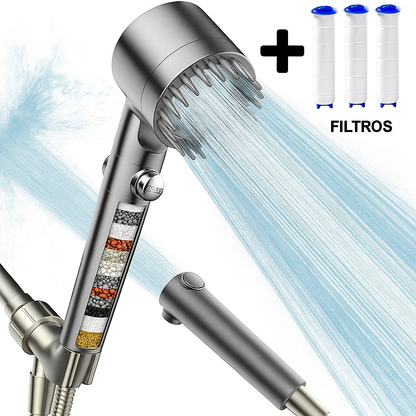 Alcachofa de ducha de alta presión + 3 Filtros Gratis - HydroMax™