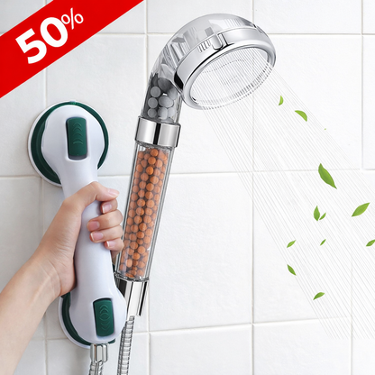 Cabezal de ducha iónico con 3 modos - HydraPure™ + Agarrador con Ventosa de REGALO