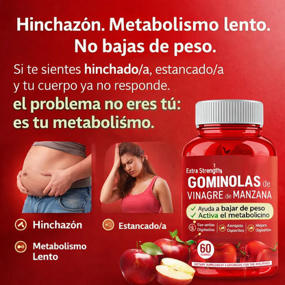 Gominolas de vinagre de Manzana - DESHINCHA TU BARRIGA Y CONTROLA EL APETITO