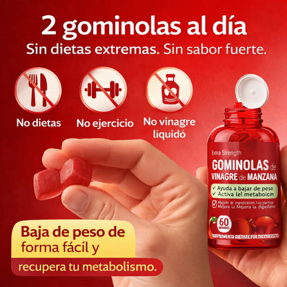 Gominolas de vinagre de Manzana - DESHINCHA TU BARRIGA Y CONTROLA EL APETITO