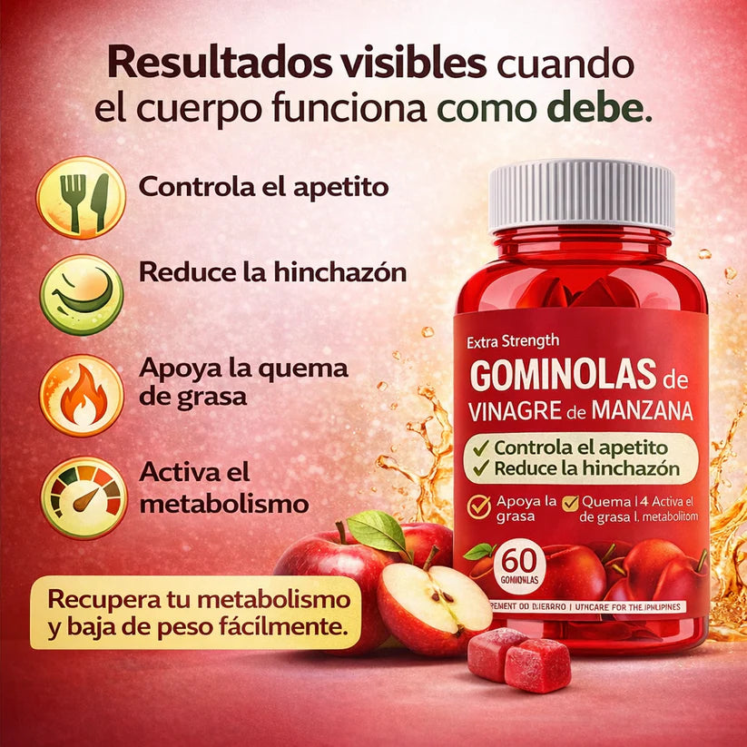Gominolas de vinagre de Manzana - DESHINCHA TU BARRIGA Y CONTROLA EL APETITO
