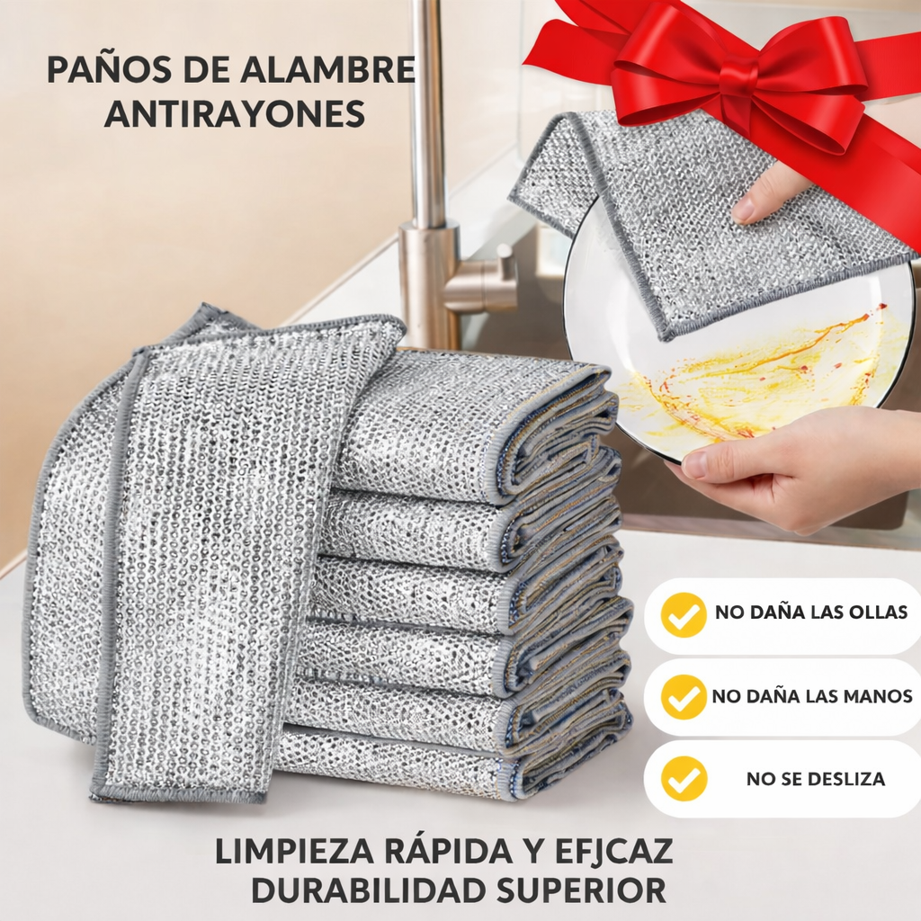 Paño de Limpieza con malla metálica 5 + 5 GRATIS