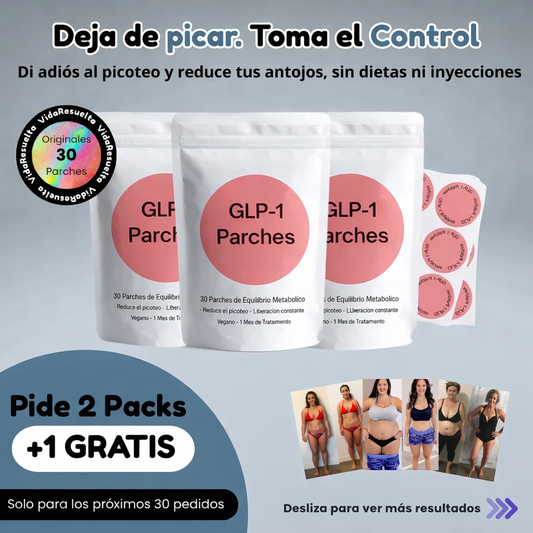 🍴 DEJA DE PICAR Y TOMA EL CONTROL 💪 - Parches GLP-1 (60 + 30 GRATIS)