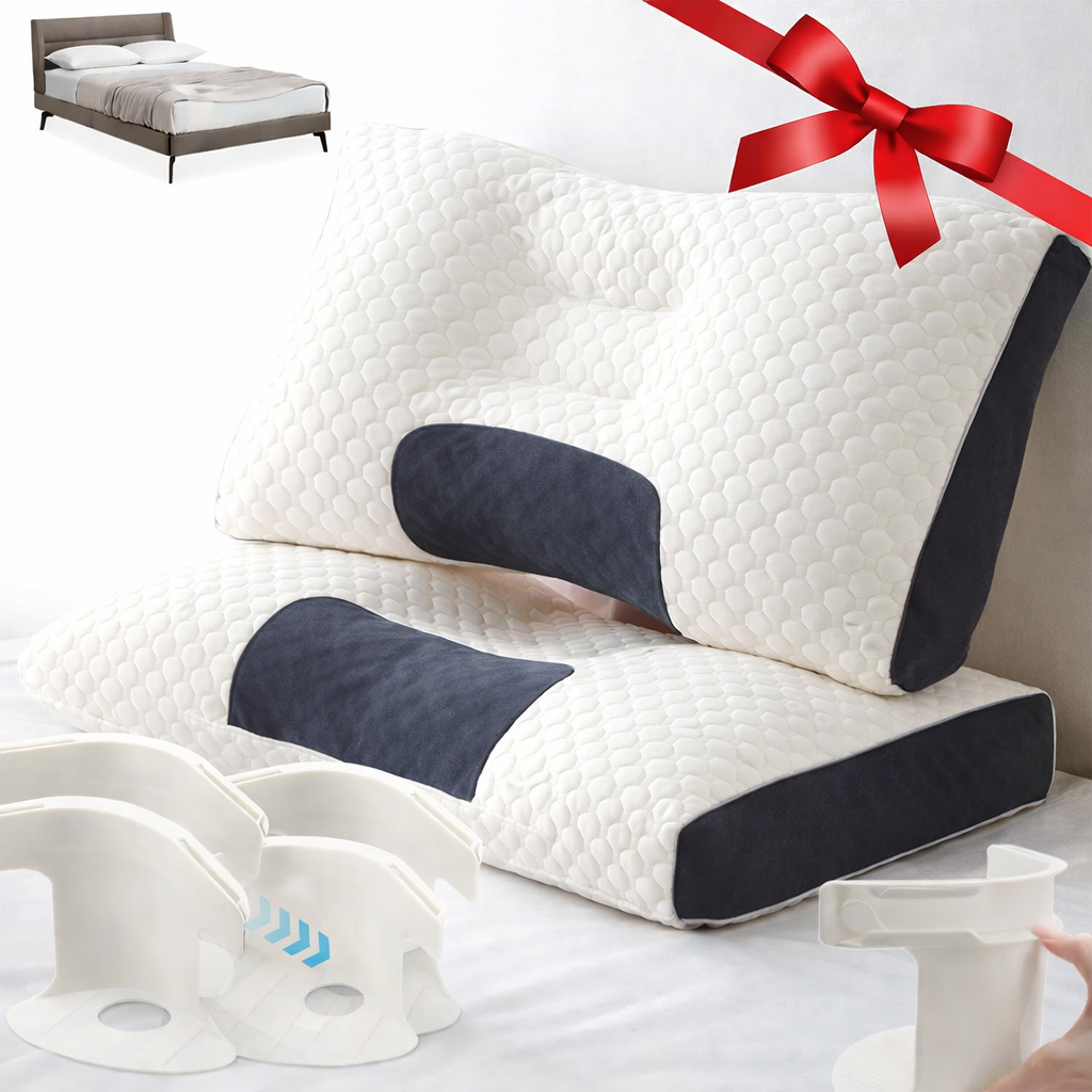 Soporte para sábanas con tiras de bloqueo 4pcs - DreamHold™ + 1 Almohada Ergonómica de REGALO