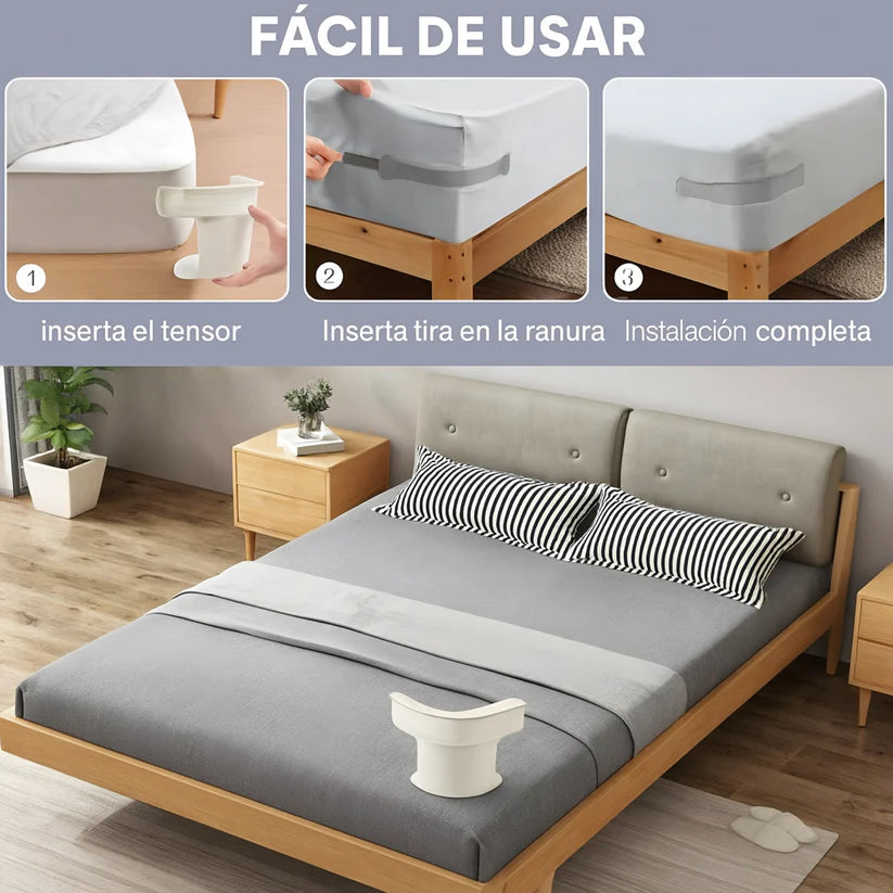 Soporte para sábanas con tiras de bloqueo 4pcs - DreamHold™